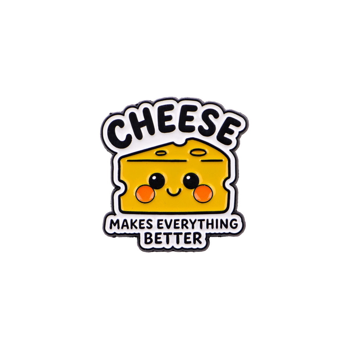 TEMU 1pc Cute Cheese Badges Brooch For Clothes Enamel Pins Backpack Accessories Decorative Jewelry Gifts
