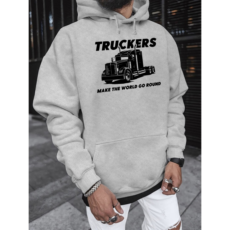 

Hooded Sweatshirt, "truckers Go Round" , , Polyester, Long Sleeve, , , , Unisex