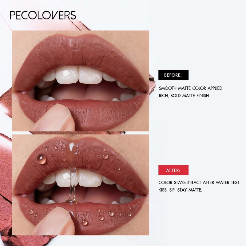 Round Tube Black Gradient Matte Lip Gloss, Quick Drying