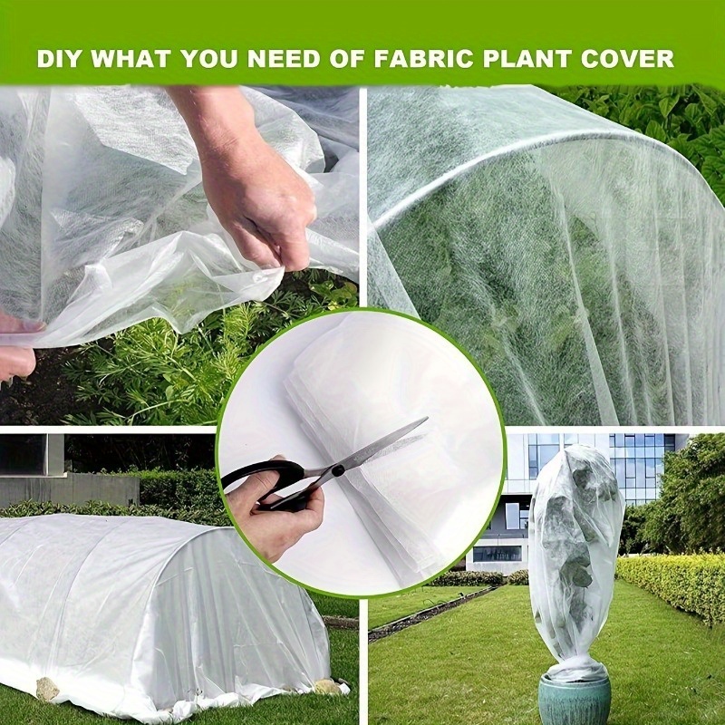 white non woven winter plant cover frost protection fabric Temu