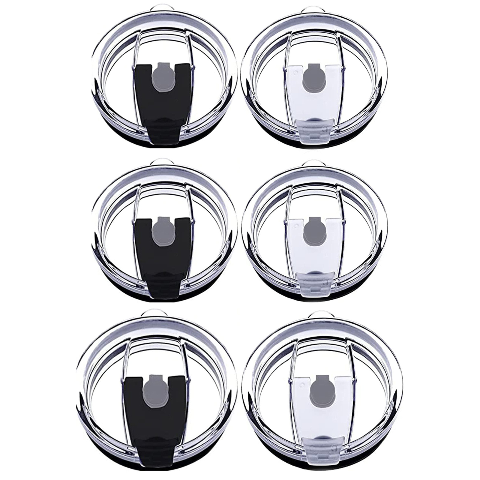 Tumbler Lids Spillproof 20oz, 6 Pack Splash Resistant Lid Coffee Mug And More Cooler Cup, Covers 20 Ounce Tumbler