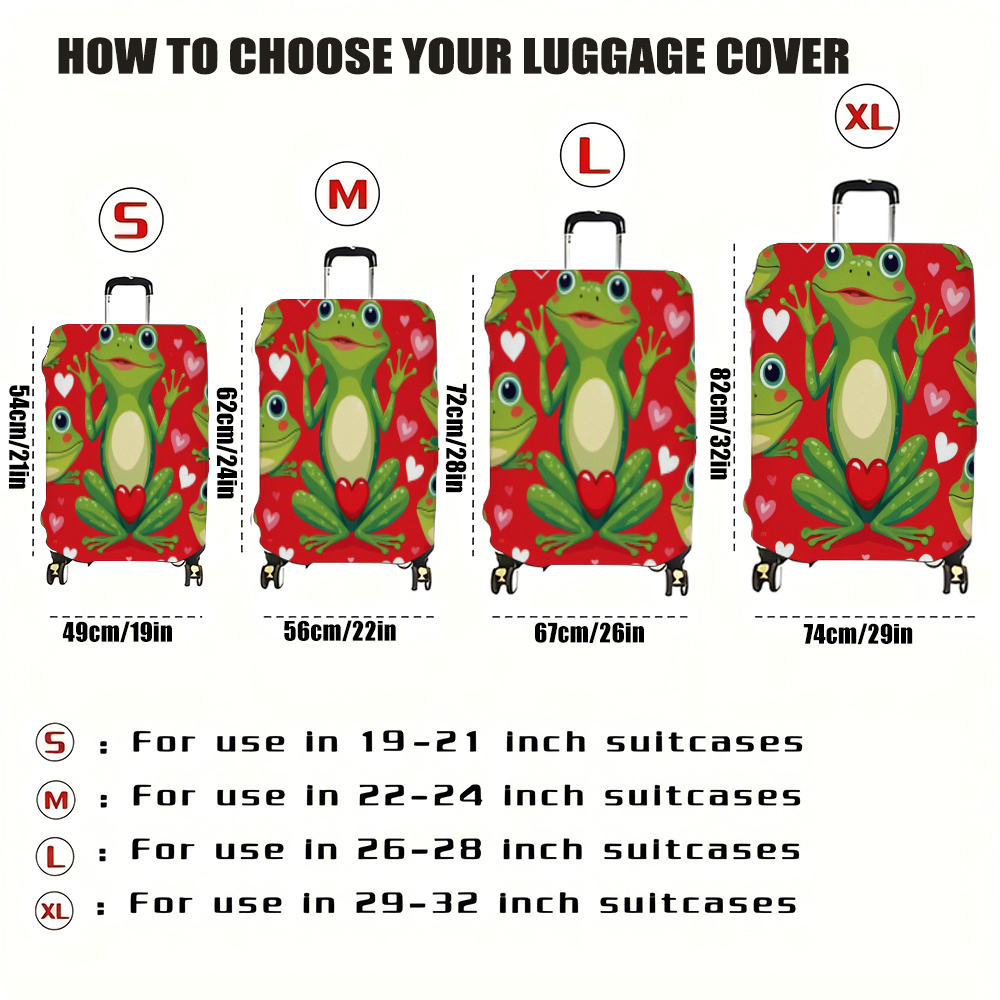 TEMU Open) Suitcase Protector, Frog Suitcase Cover, , Suitcase Protector, Luggage Cover, Multifunctional Travel Accessories