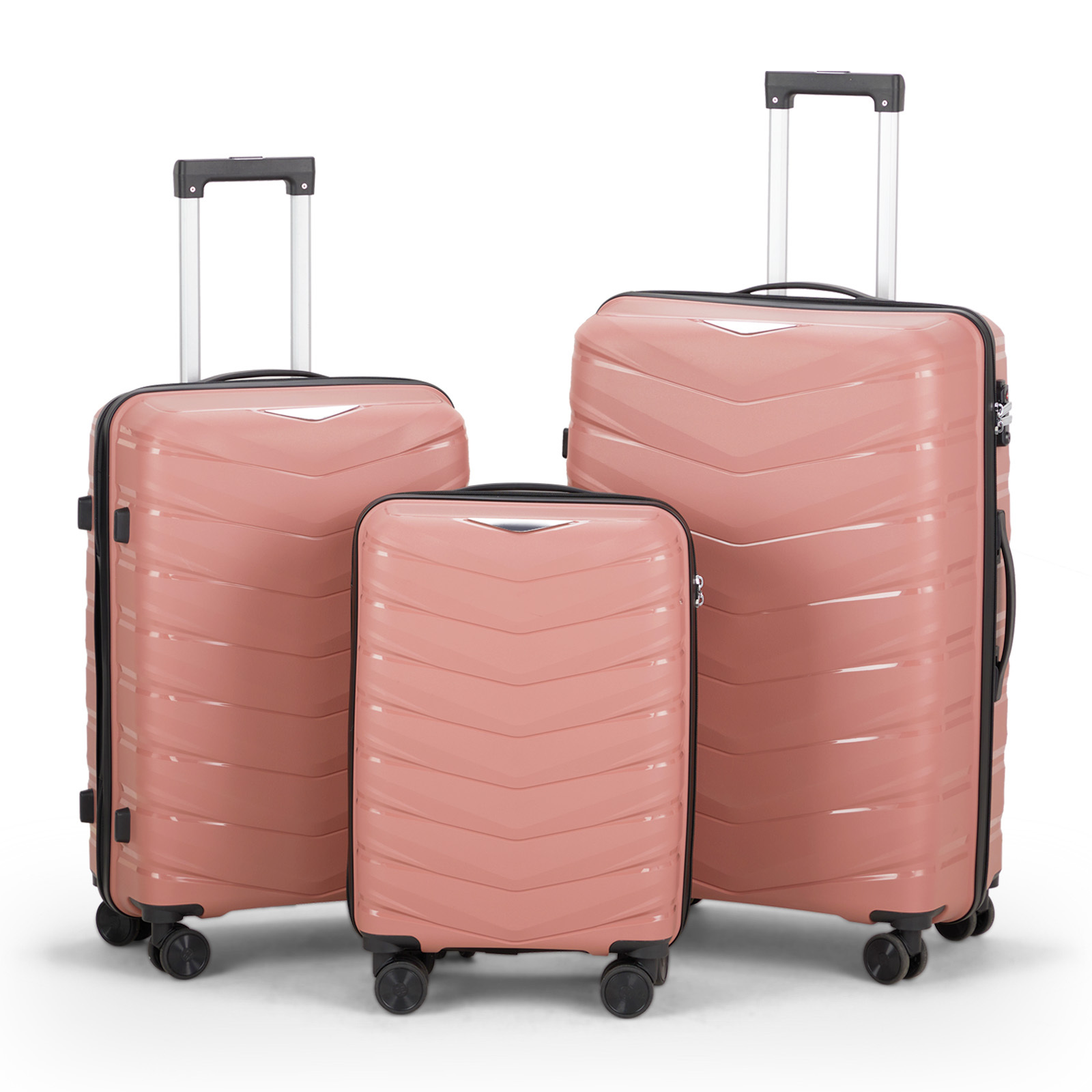 3pcs Set Lightweight Suitcase with TSA Lock (20/24/28)