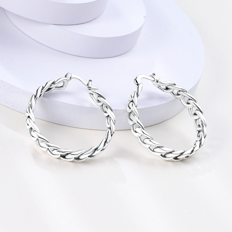 Women's Exquisite 925 Sterling Silver Chain Earrings, Heartfelt Gift