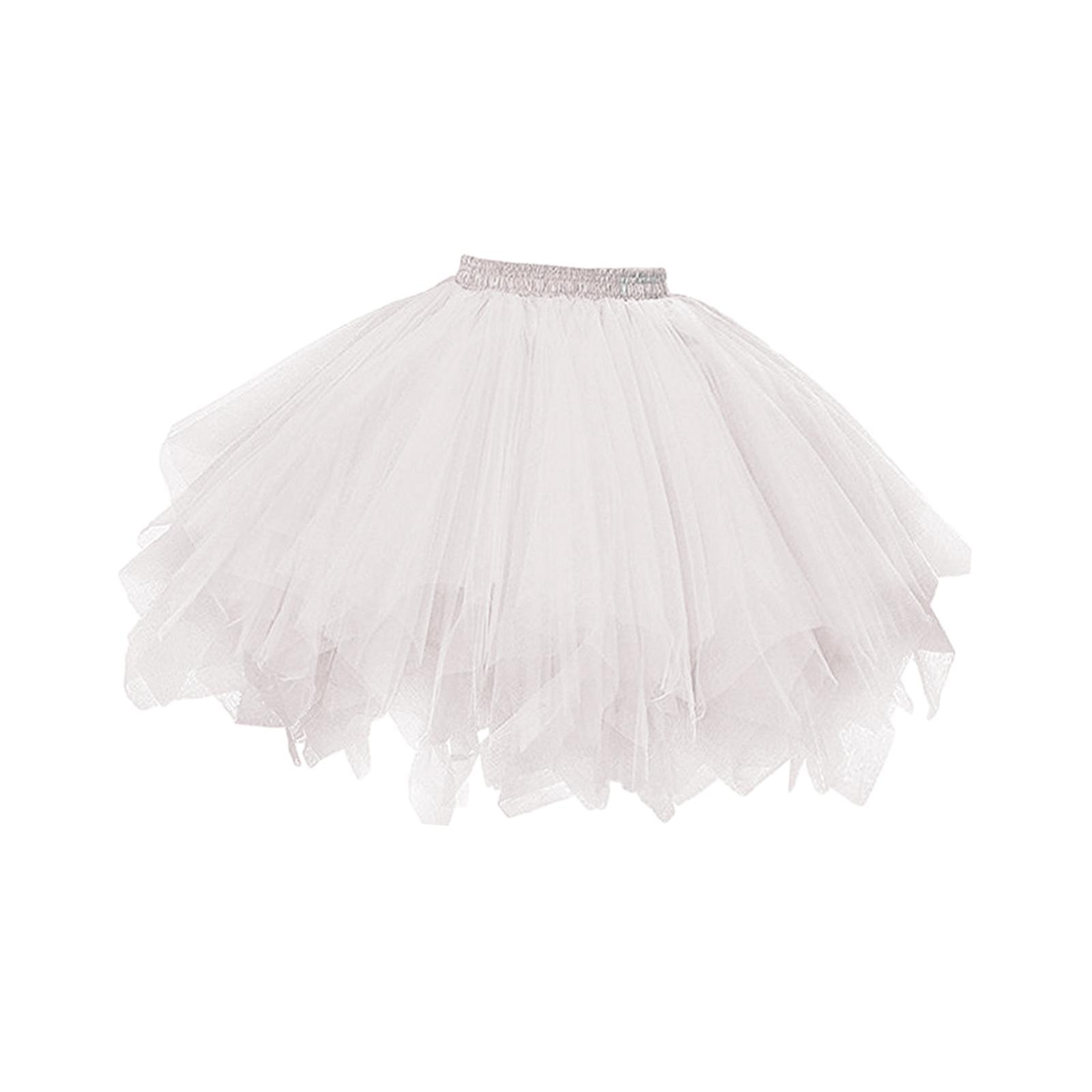 TEMU Gonna sottoveste da donna per feste, travestimenti cosplay, gonna a volant in tulle da donna, aggiunte per costumi di Halloween e Natale