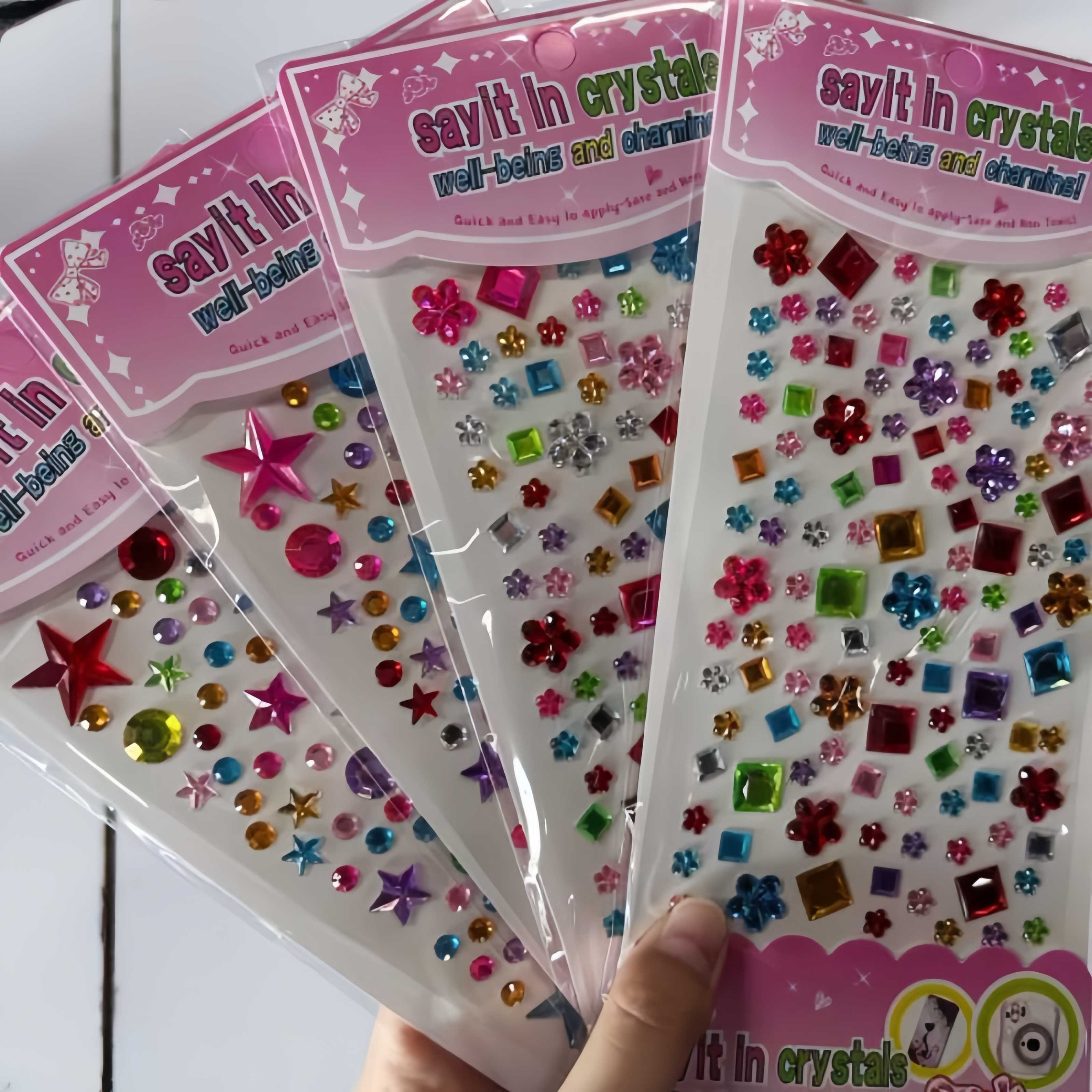 800pcs Self-adhesive Rhinestone Stickers, Gemstone Decorative Stickers, Craft Jewelry Stickers, Handicrafts, Decoration, Makeup, Nail Art Stickers