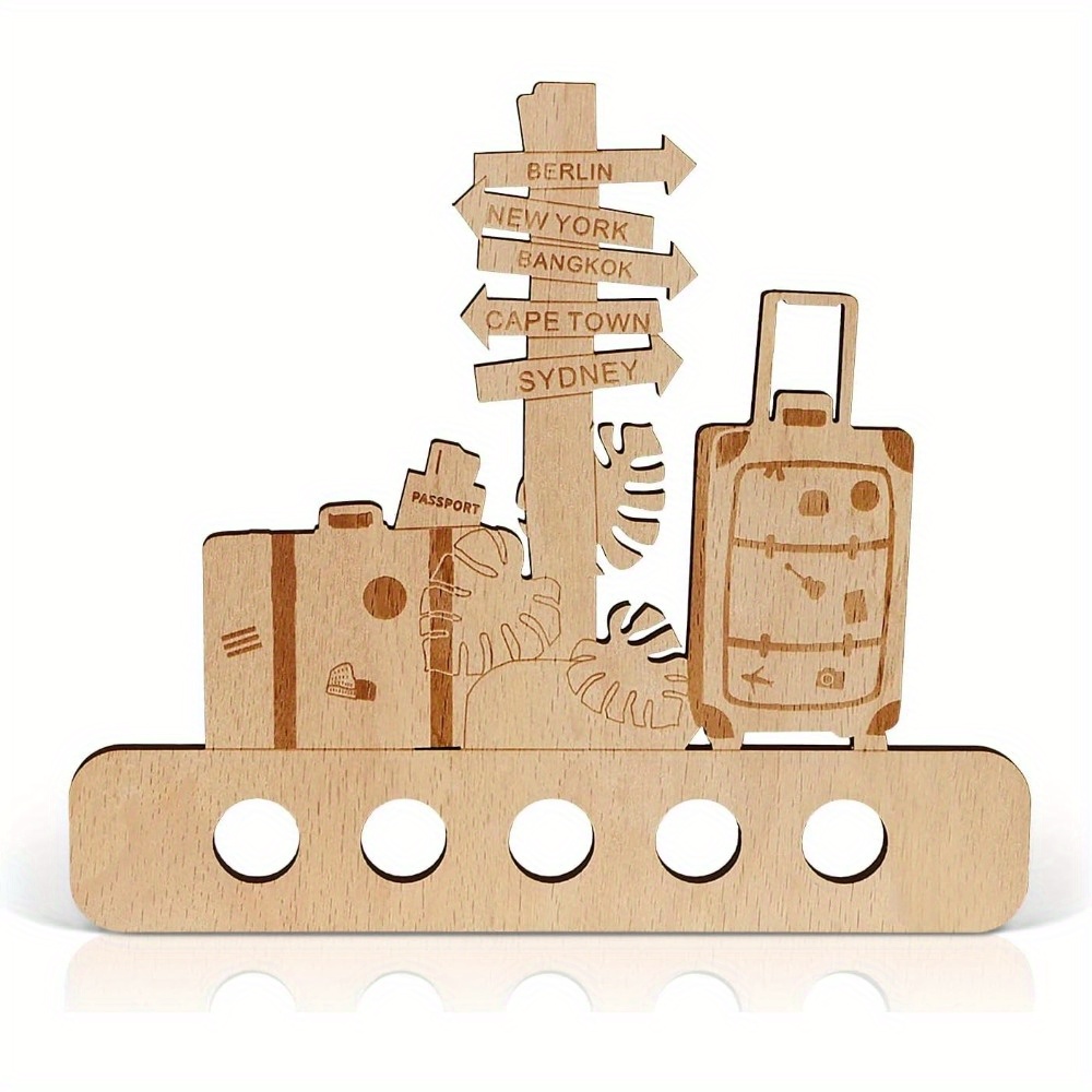 TEMU 1pc Gift Wrap Storage, Gift Wooden Birthday Gift Wrap Handmade Gift Certificate. Wooden Travel Gift Voucher Gift Box Creative Birthday Gift