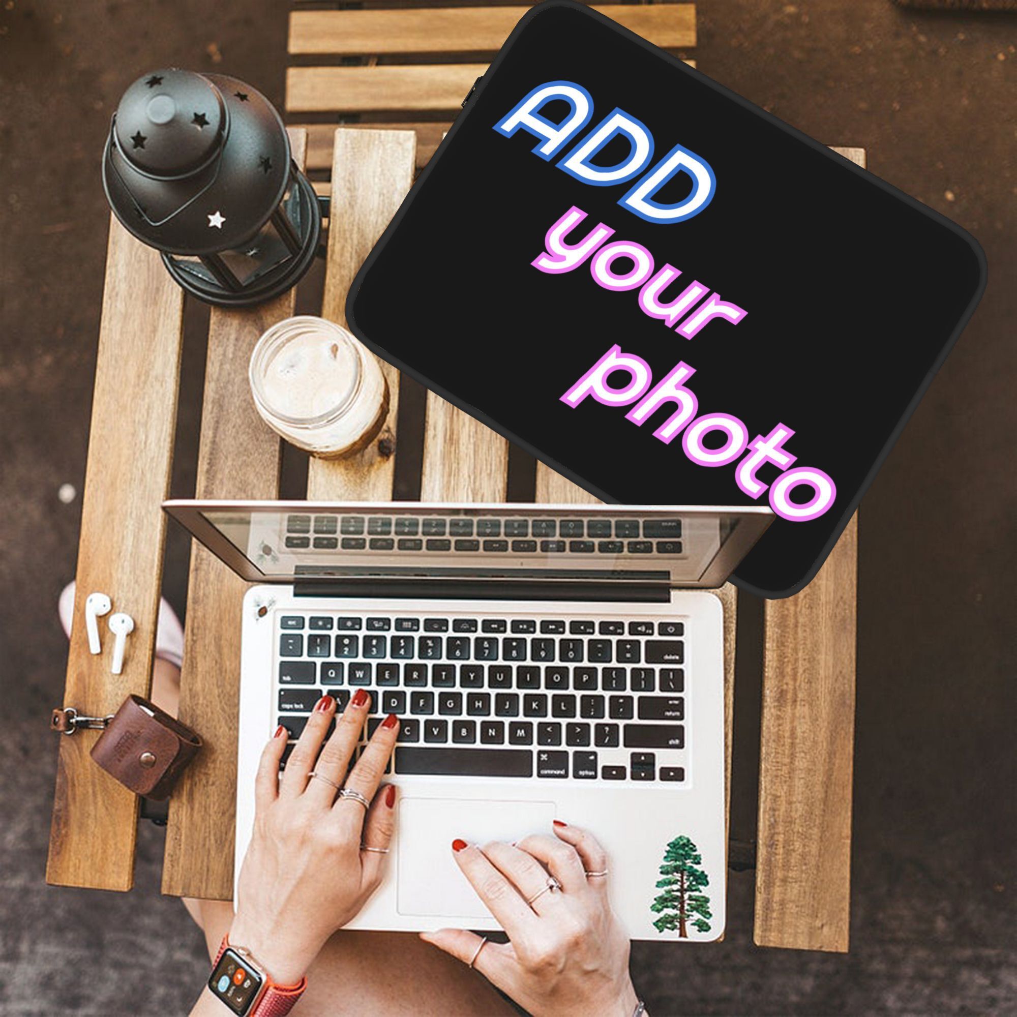 borsa laptop personalizzata motivo e foto testuale custodia Temu