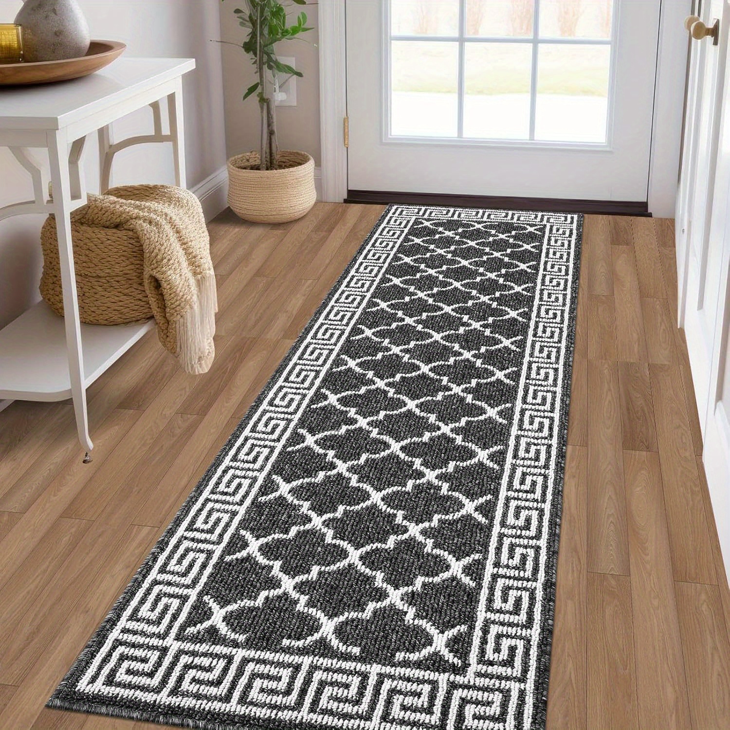 TEMU Tapis de protection antidérapant et absorbant 2'X6' pour cuisine, tapis d'entrée lavable, tapis de sol bas pour buanderie et chambre à coucher,