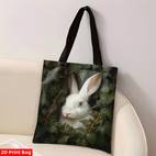 1pc sac et imprimé de feuilles pour femmes - sac à bandoulière en polyester durable avec sangles , parfait pour le shopping, une utilisation décontractée, un sac à main | sac à imprimé animalier | polyester