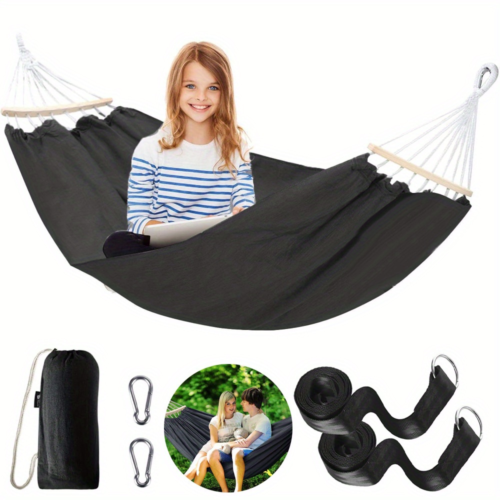 Image of Anikers Portable Hammock For Indoor & Outdoor Use - Comfortable, Durable Pa Material, Hand Wash Or , Patio, Garden, Beach, Ages 14+, Anikers
