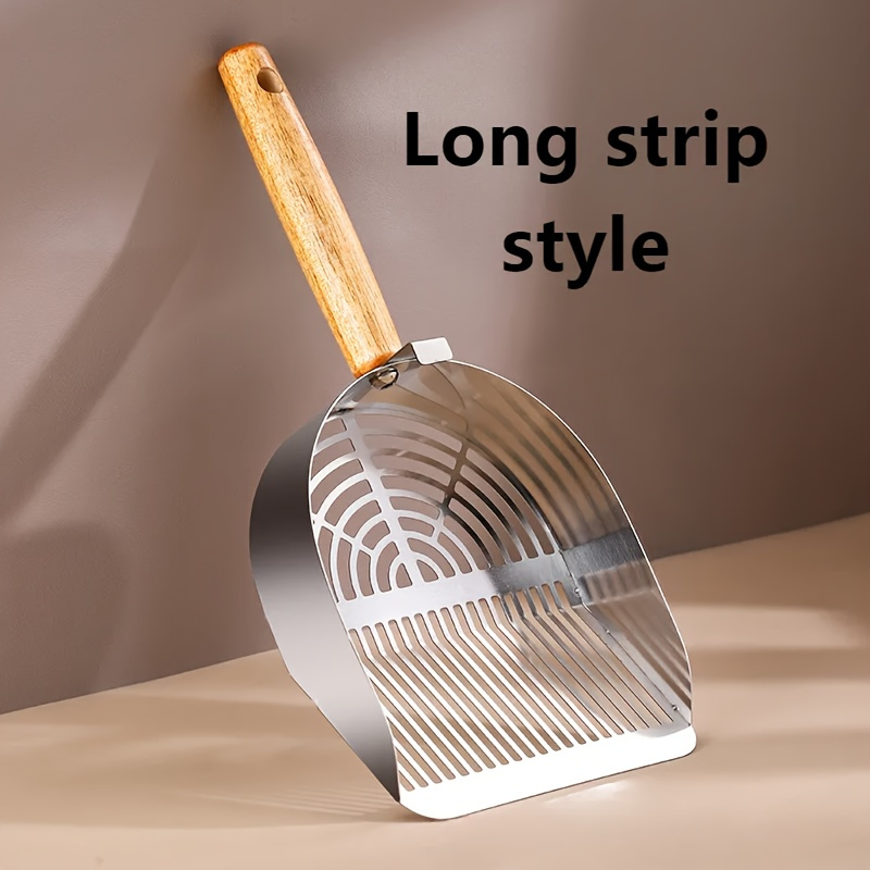 Image of Cat Cat Poop Scoop Stainless Steel Shovel Special Tofu Litter Fine Hole Cat Metal Large Mineral Sand Poop Scoop Magic Tool