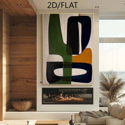 2d flat 2d flat 2d flat layered abstract framed oil paintingenhances entryway and living room decor canadian valentines day and new year gift contrast sophisticated minimalist artistic festive wall hanging