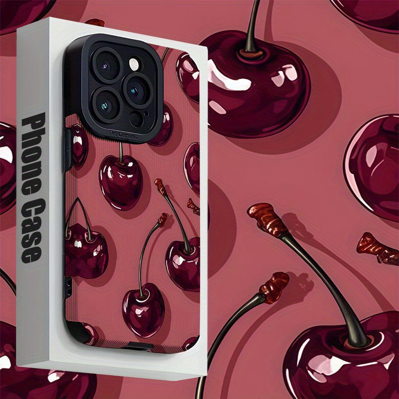 E-shop Handyhülle - Weinrot Kirschmuster Bedruckte Handyhülle für