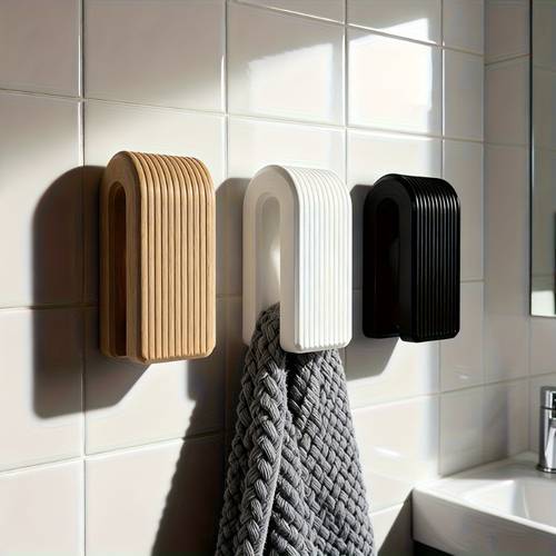 towel rack modern no drill double sided tape bathroom towel and robe organizer