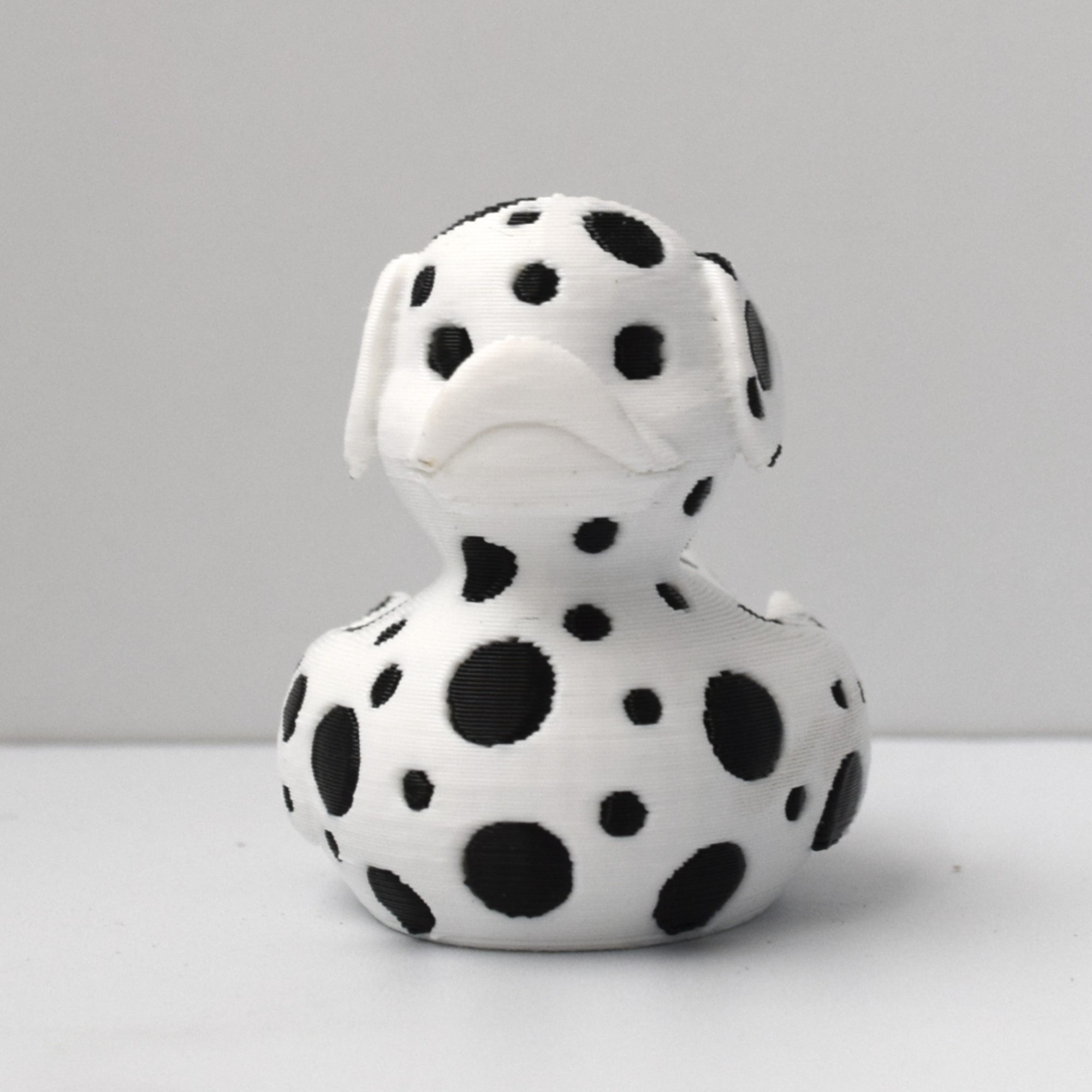TEMU 1pc, Dalmatian-shaped Duck Figurine, A Home Decor Desktop Ornament, Suitable For Indoor And Outdoor Offices, Living Rooms, And Bedrooms. A