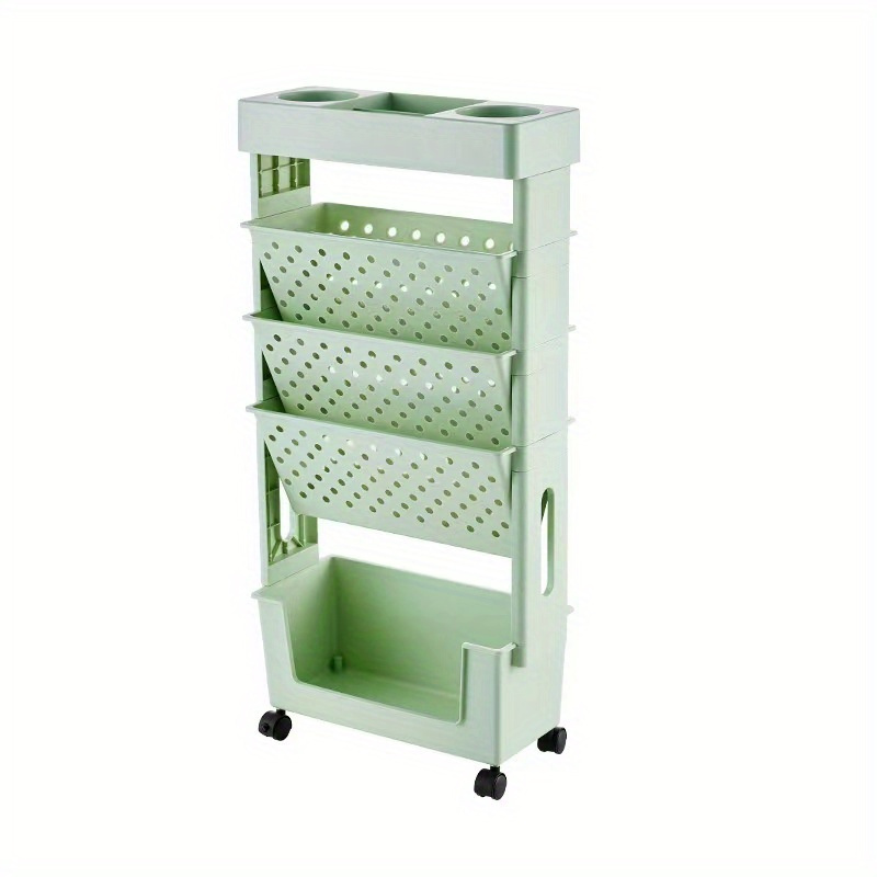 5-Layer Rolling Book Storage Box, Desktop Hanging Organizer