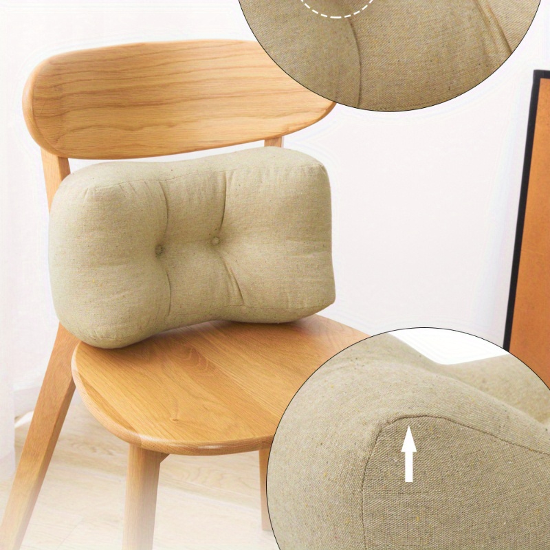 suitable for   multifunctional lumbar pillow office nap pad back support cushion durable lumbar   for study reading desk ergonomic curve design to chair back   for home and office chairs Product details 3