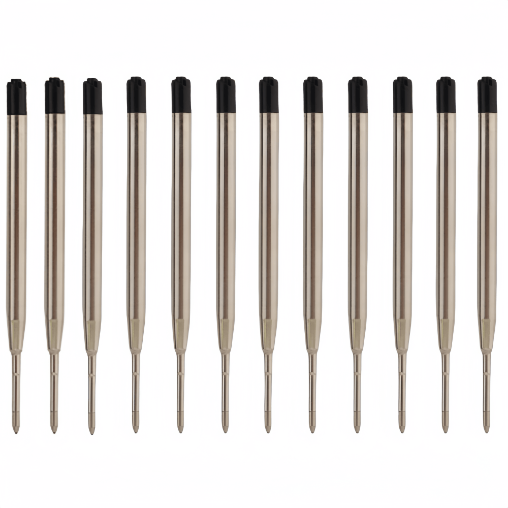 TEMU 12 High Quality 99mm Specification Liquid Ink Pens, Blue And Black Replacement Refills Medium Nibs, Office Supplies Write