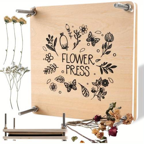 professional flower press 7x7 inch 18x18cm 10 layers wooden flower pressing kit for adults to making dried flower press flowers arts is great gift for women and diy crafts lovers