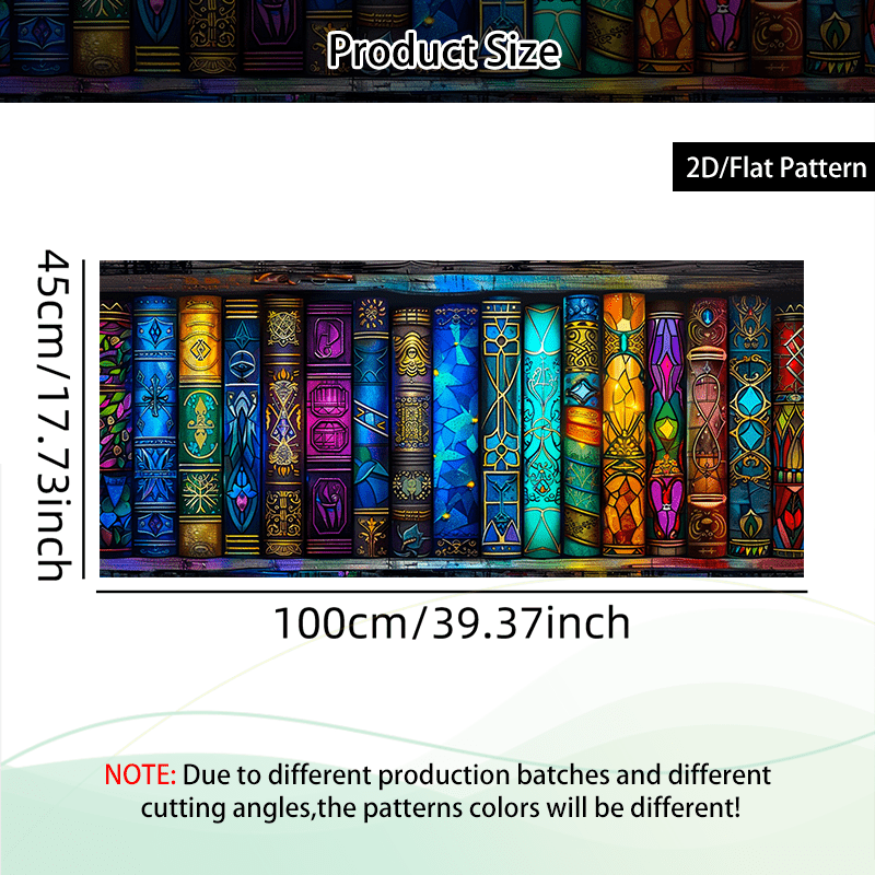 TEMU 2d Flat, 1pc, Vintage Artistic Style Decorative Window Film, 2d Flat Painted Bookshelf With Spine Pattern Glass Window Sticker, Glass Door And