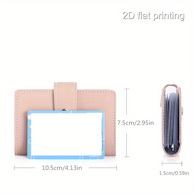 26 Card Slots PU Leather Credit Card Storage Bag Unisex Simple Texture Multi-card Slot Card Bag Coin Purse