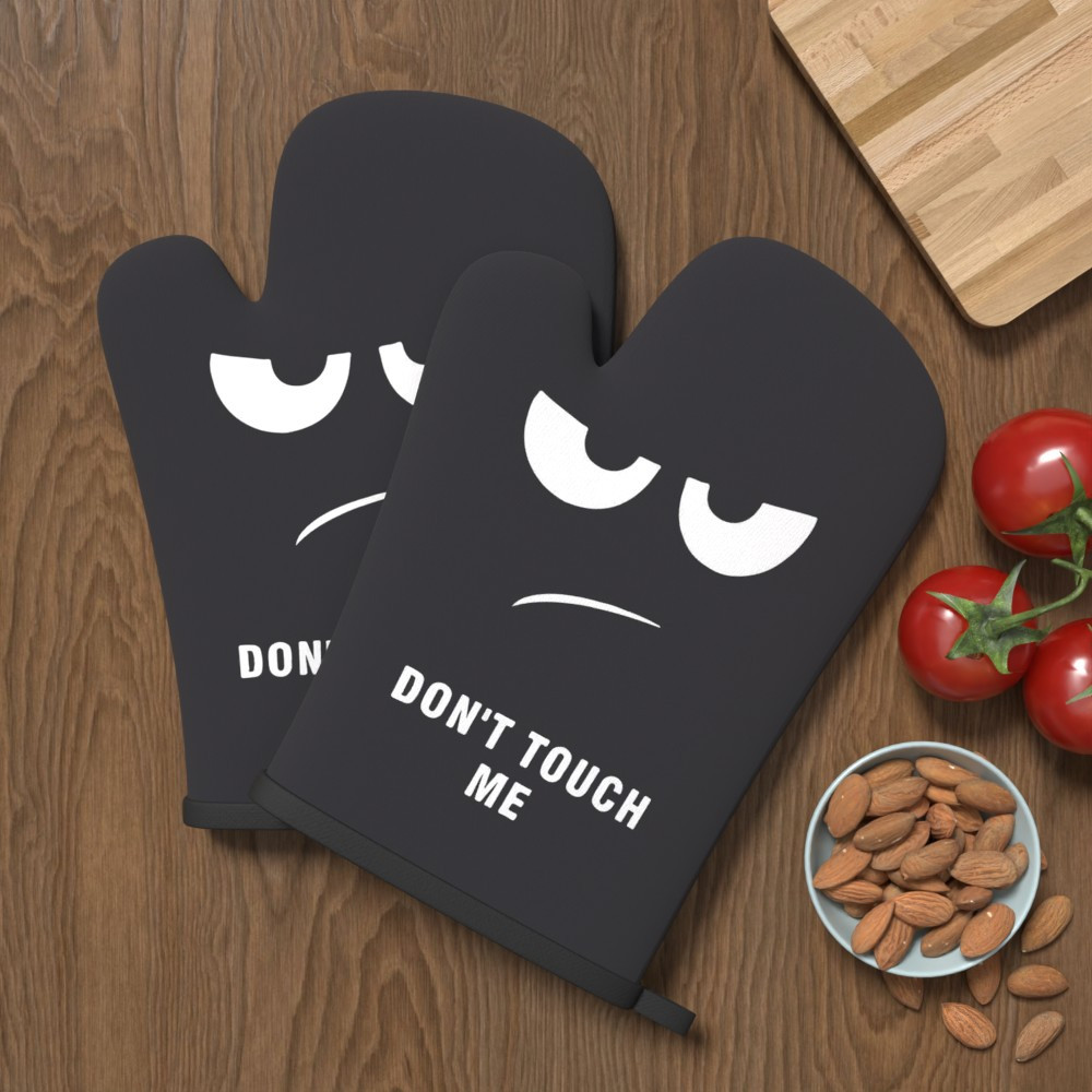 TEMU 2pcs Heat-resistant Kitchen Oven Mitts, Size 10..7 Inches, Design. Ideal For Kitchen Decor, Bbq, Microwave, Cooking, Grilling, Baking. Gift For