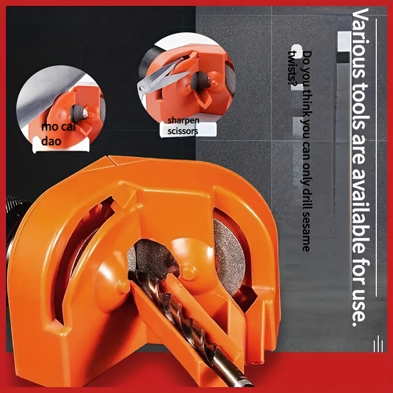 TEMU 6pcs Portable Drill Bit Sharpener, Manual Chain Saw And Drill Bit Tool, Universal Multifunctional Sharpener For All Models Of Drill Bits, Chain