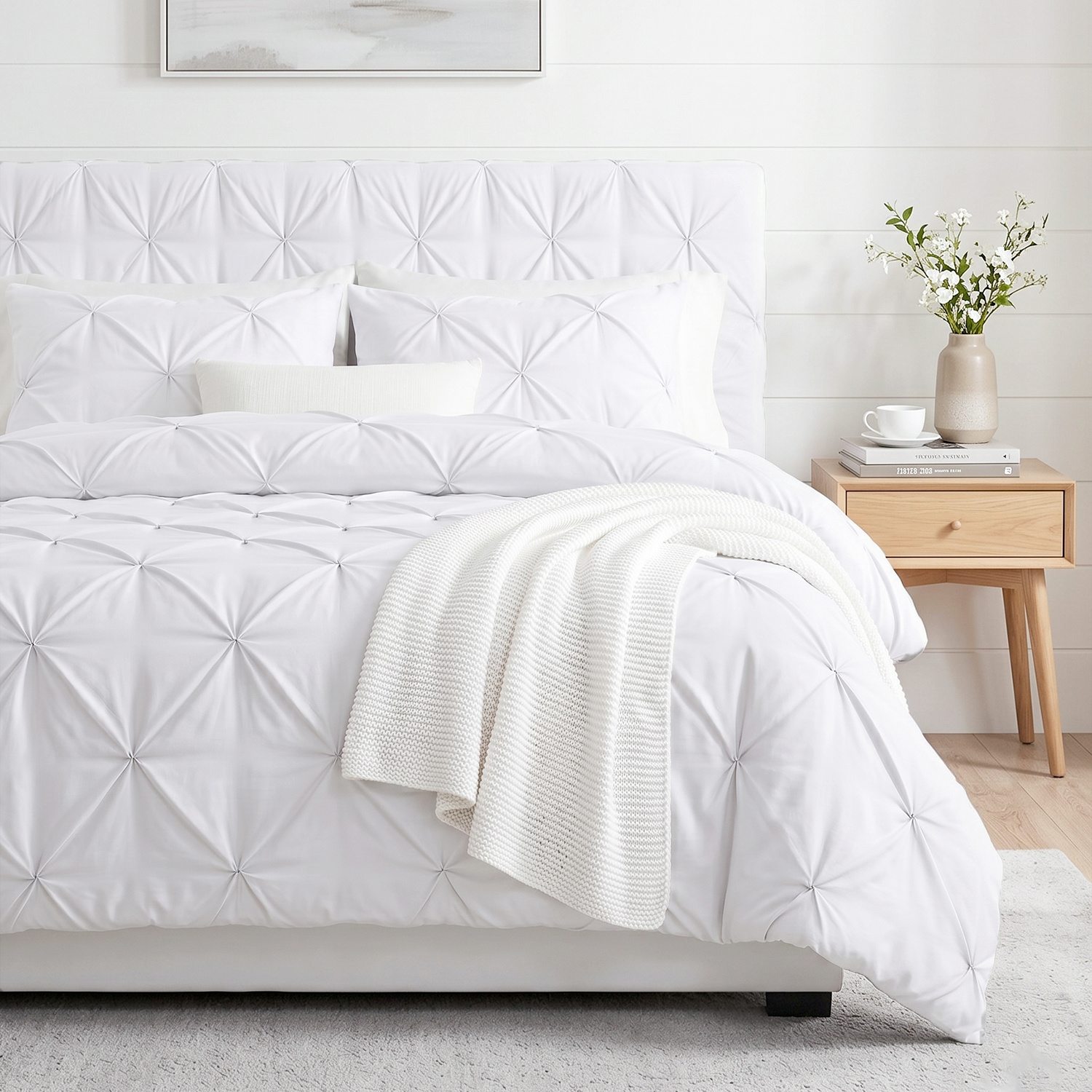 Image of 3pcs Tufted Duvet Cover Set, Soft Microfiber Bedding, Textured Quilt Cover With 2 Pillowcases, Modern Minimalist Bedroom Decor, Breathable Polyester, No Duvet Insert Included