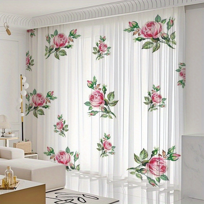 TEMU Set Of 2 Window Screens Featuring A Pink , Embodying A Theme And A Whimsical Atmosphere, Perfect For Use In Kitchens, Cafes, Living Rooms, , And