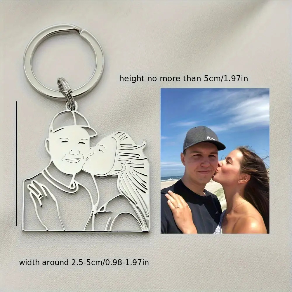 TEMU Custom-designed Keychain Made Of Personalized Stainless Steel, Hand-painted, Suitable For Daily Use By Adults Of All Genders