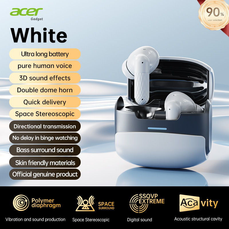 Acer Active Noise-cancelling Headphones, Wireless 5.4 Chip, , , , Multi- Intelligent Noise Cancellation