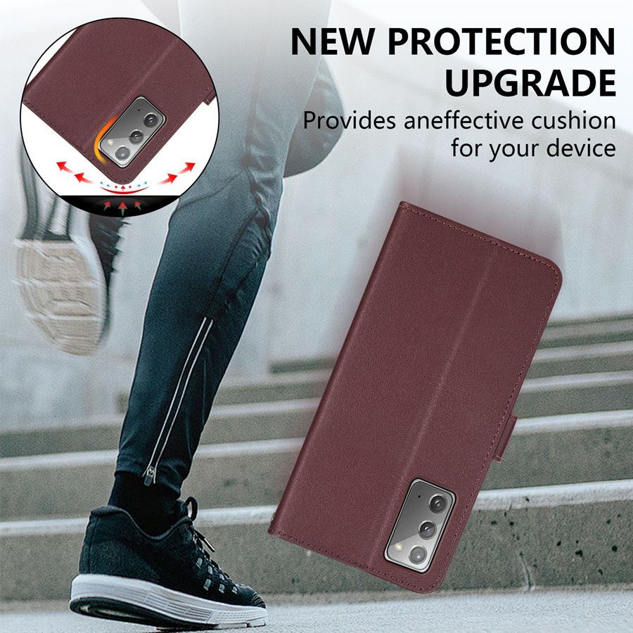 Magnetic Flip Case Made of Synthetic Faux Leather for Samsung Galaxy Models, Featuring a Card Slot And Kickstand, Designed to Protect Against