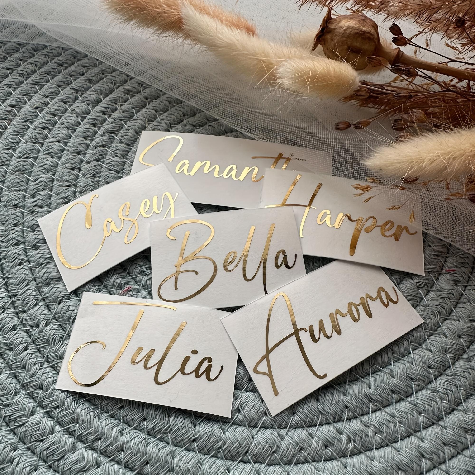 6 kompletov nalepk z imenskimi okraski po , popolnih za dekoracije na poročnih zabavah, personalizirane oznake z imeni lastništva, okraske za