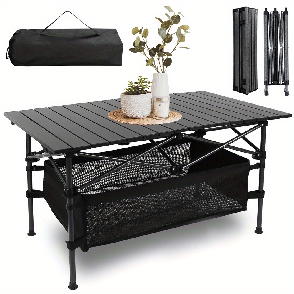 E-shop Klappregale mit Tragetasche, tragbares aufrollbares Design für Camping, Wandern, Picknick, Angeln, BBQ, Stehregal