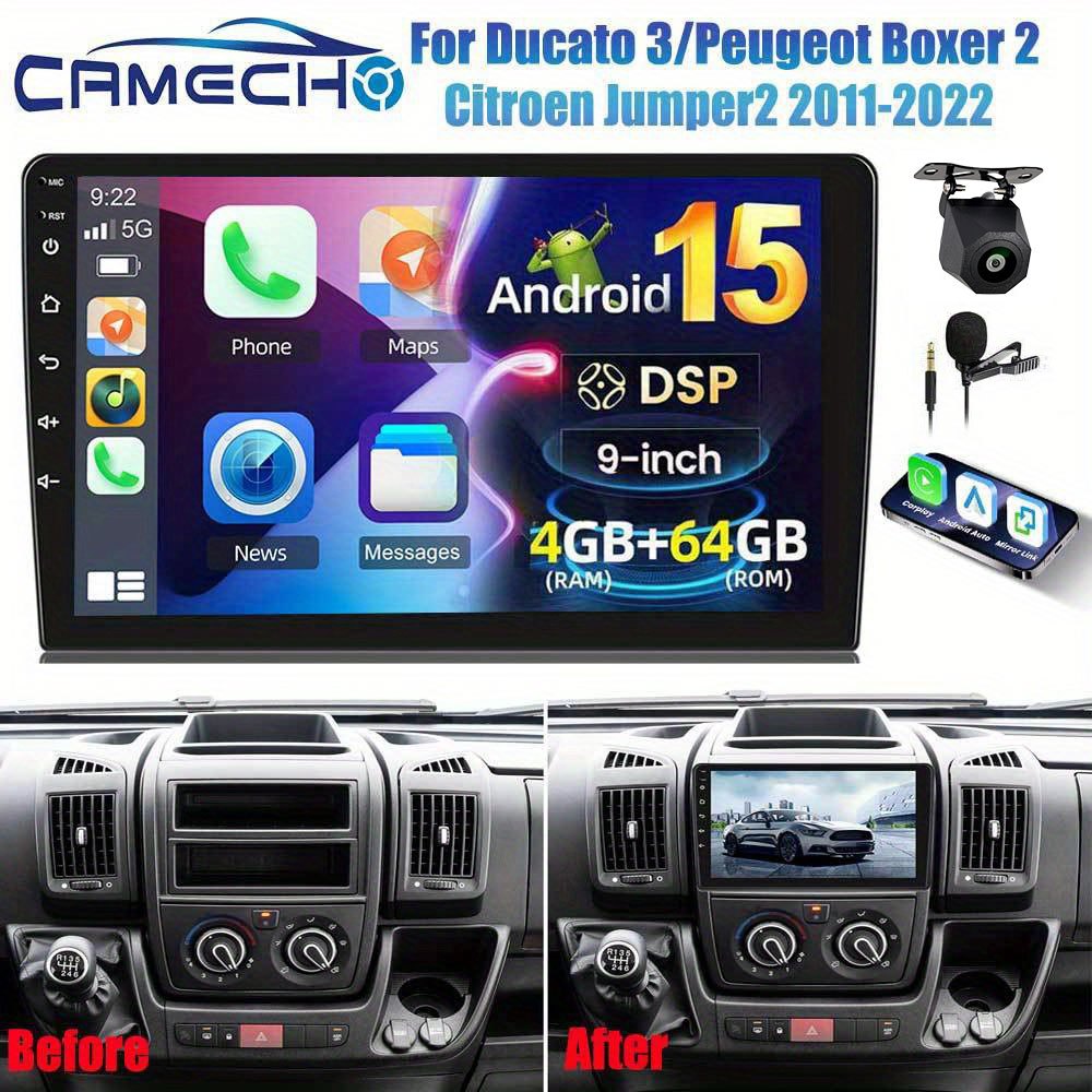 Image of Camecho [4g+64g] Dsp Car Stereo Radio For For Ducato 3/ 2/ Jumper2 2011-2022 With Auto , 9 Inch Hd Ips Touch Screen Build-in Gps Bt Car Radio Wifi Ahd Backup Camera Mic, Local