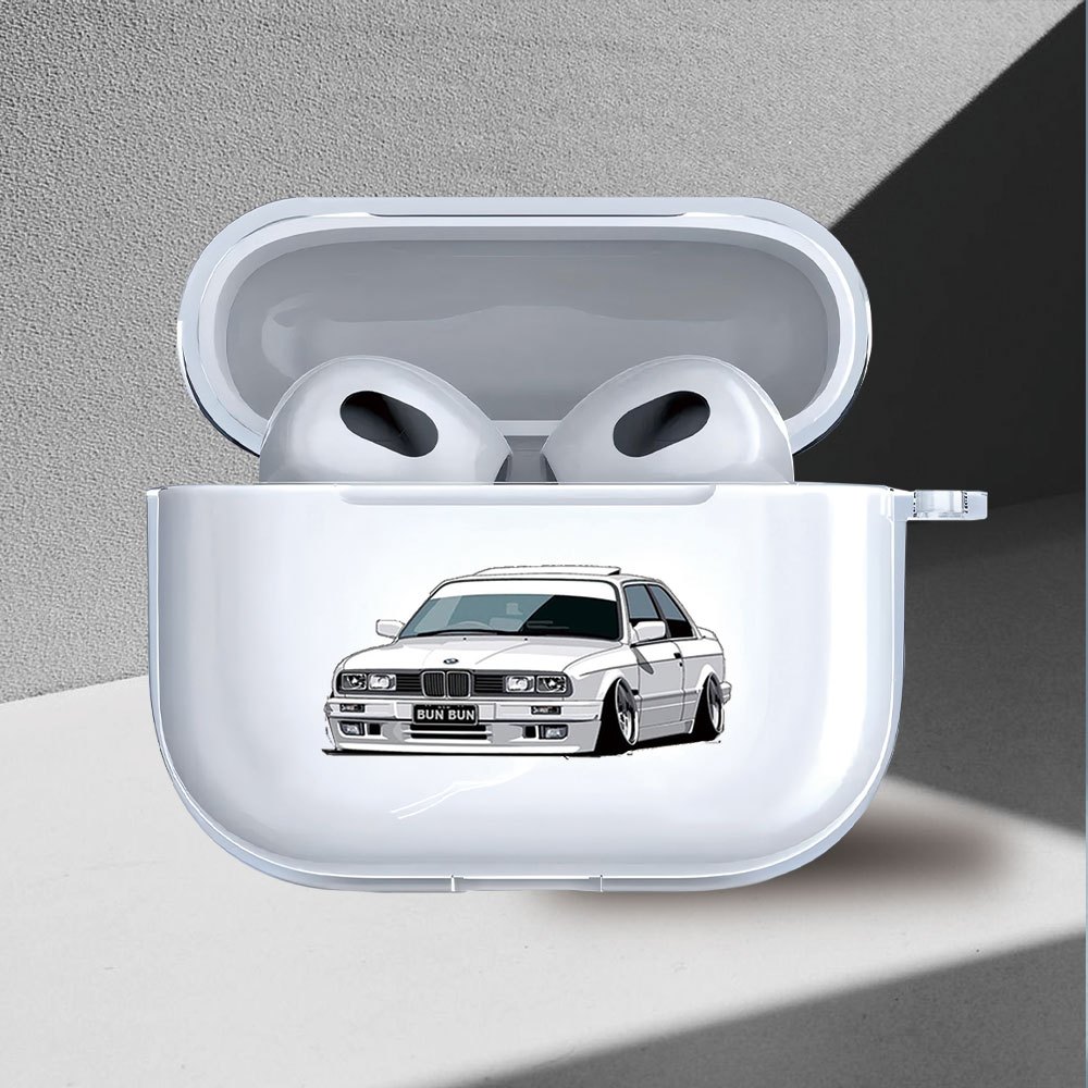 TEMU Fashionable And Trendy Car-patterned Headphone Case, A Creative Protective Cover Suitable For Airpods 1/2/3/4/pro//pro3 Earphone Cases. Durable