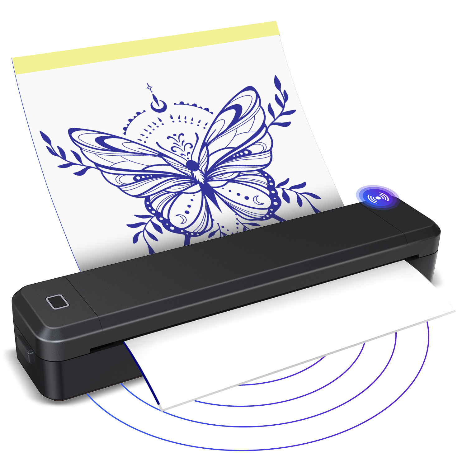 Image of X8 Portable Inkless Printer, Travel Wireless Printer, Thermal Tattoo Machine, Support A4 And Us Letter Thermal Paper, Compatible With Mobile Phones And Laptops, Suitable For Business, Travel