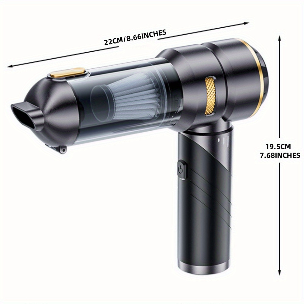 High Power Portable Car Vacuum Cleaner, 25000PA with Air Duster