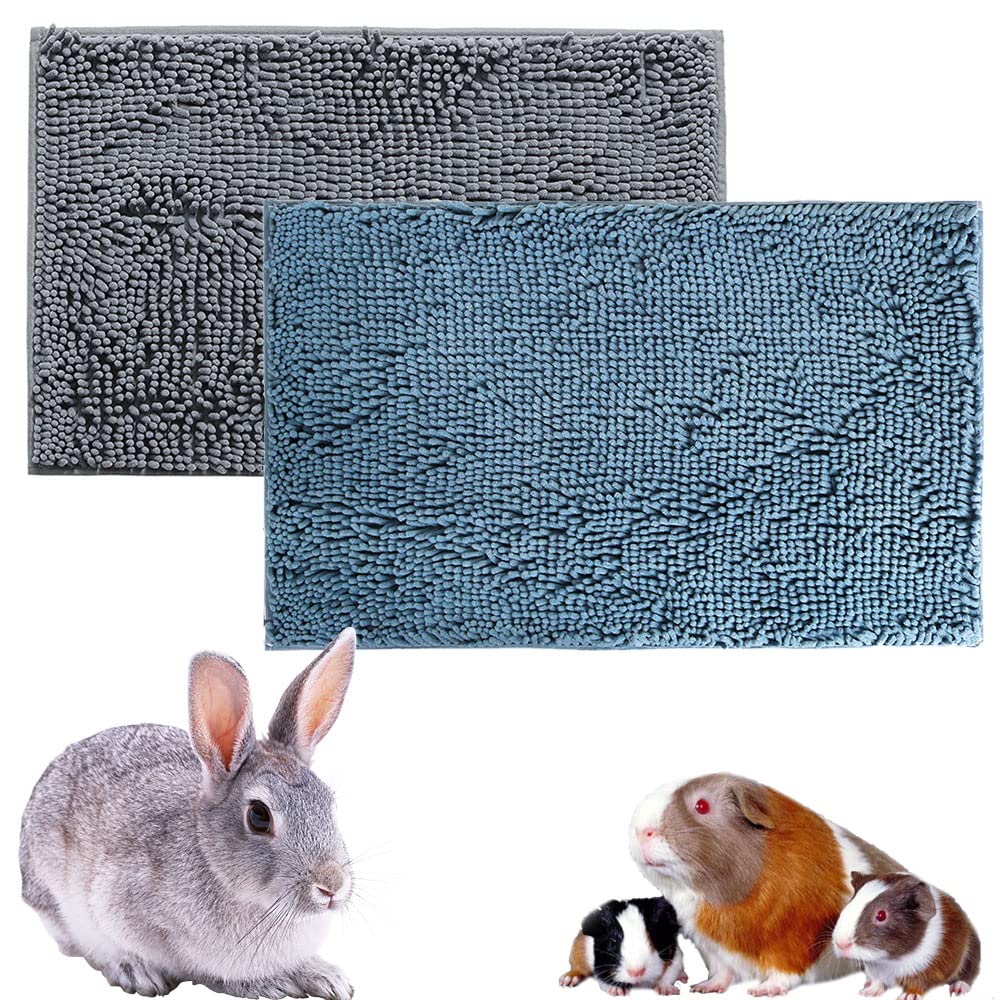 TEMU 2pcs Guinea Pig Cage Liners - Washable Rat Bed Pads, Reusable Guinea Pig Bedding, Fast Absorbent Pee Pad For Small Animals Cat Rabbit Bunny