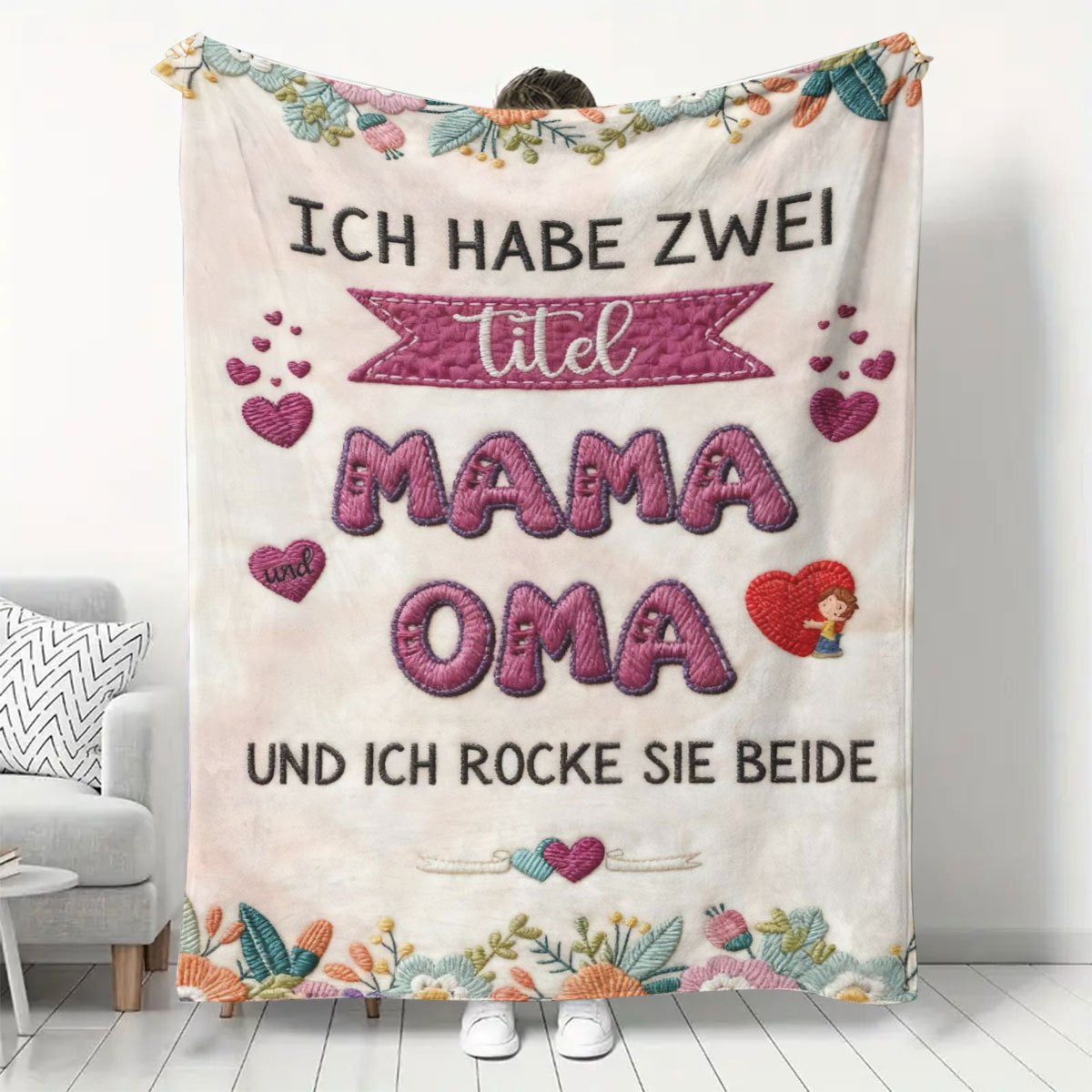 E-shop Weihnachten, Halloween, eine gemütliche Kuscheldecke im deutschen Stil mit wärmenden Segnungen für oder Großmütter, mit luxuriösen Druckmotiven,