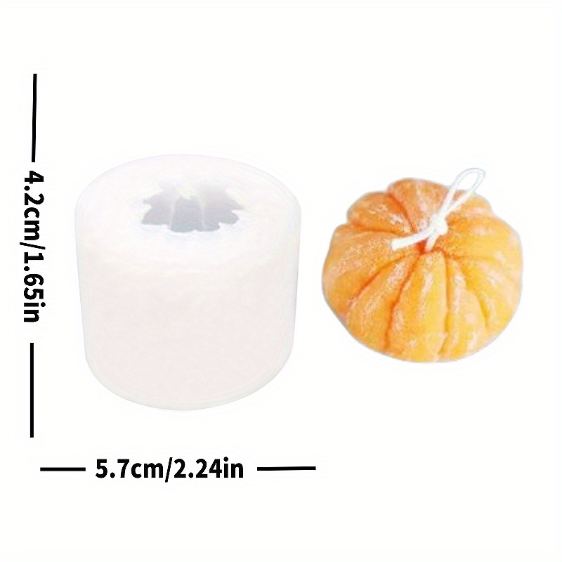 Image of Orange Candle Mold - Silicone Mold For Resin Candle Making - Diy Wax, Soap, Clay Mold - Perfect Gift For Holidays, Birthdays, Home Decor - No Candle Included