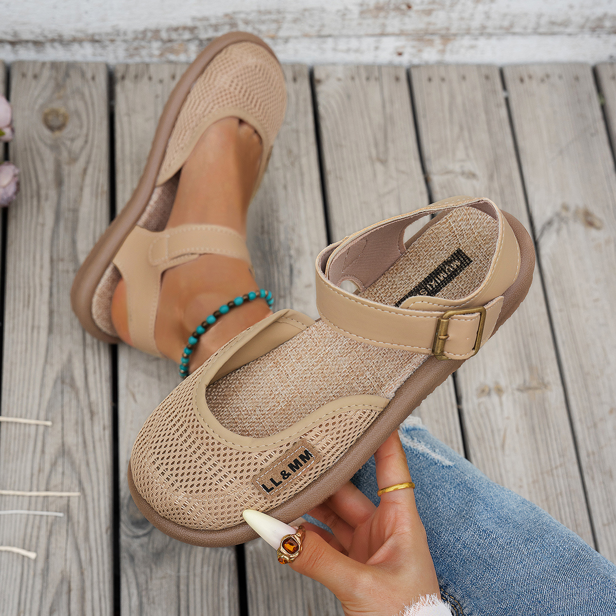 TEMU Women's Athletic Sandals, Fresh , Elegant Temperament Summer Flat Sports Sandals, With Athletic Pants For Vibrant Casual Look, Suitable For