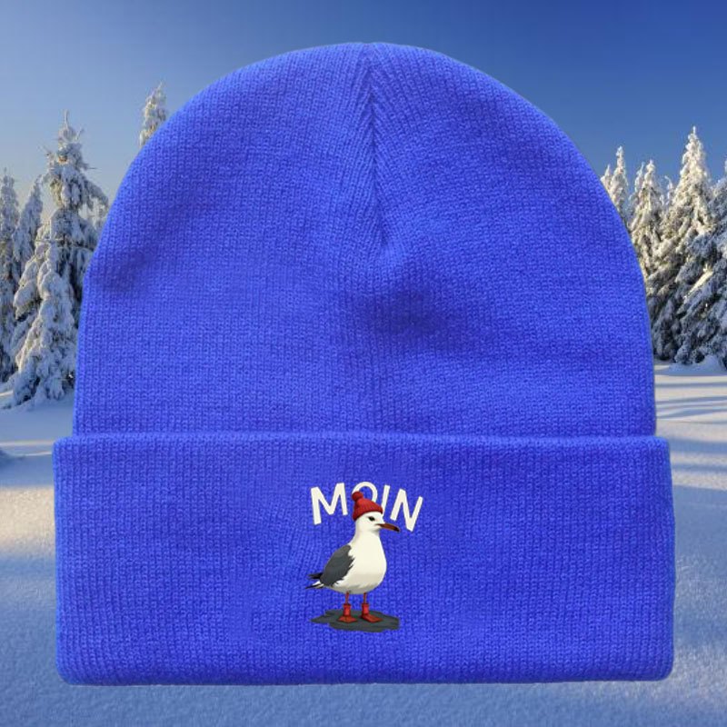 TEMU A Unisex Printed Knit Brimmed Beanie, Warm And Windproof, A Stylish Brimless Beanie For Men And Women, Soft And Comfortable Knitted Hat Suitable