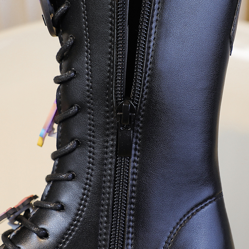 Hoge Winterlaarzen met Enkelsteun & Antislip PVC Zool - Volledige Rits, Ronde Neus, Schattig Strikje/Sparenboeket Bedels (Roze/Beige) – Warme Kunststof Look voor School, Feestjes en Dagelijks Gebruik – Opties in Zwart of Beige