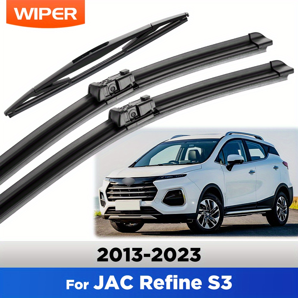 TEMU Set di spazzole tergicristallo anteriori e posteriori LHD per JAC S3 2013-2023, spazzole per finestrino e parabrezza 24"+15"+10"