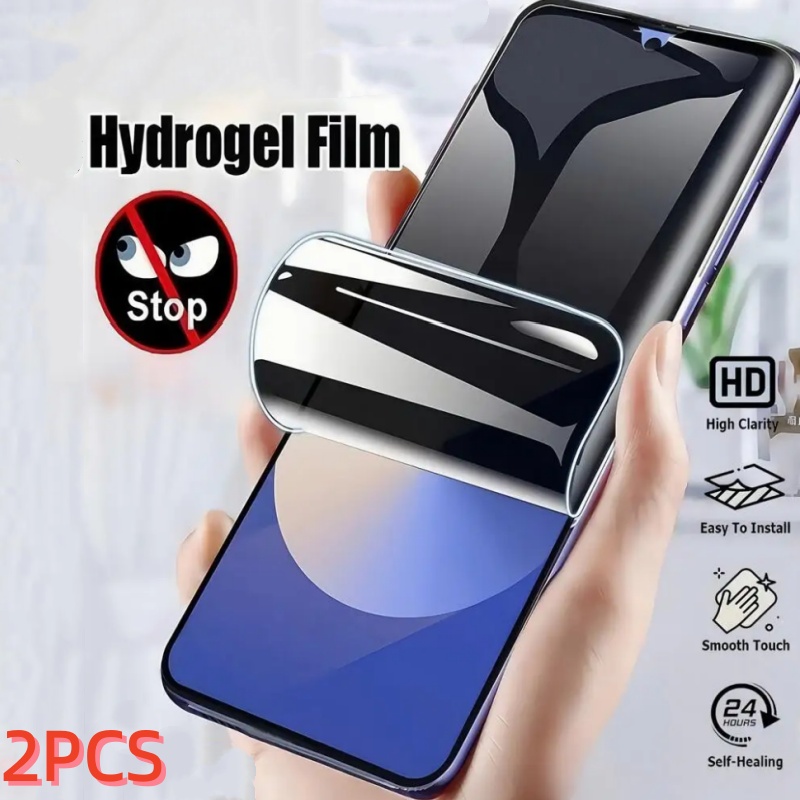 E-shop 2er-Pack Blickschutzfolie als Spionageschutz für Redmi Note 15 14 13 Pro Plus, Hydrogel-Folie für Privatsphäre für Redmi Note 15 14 13 5G