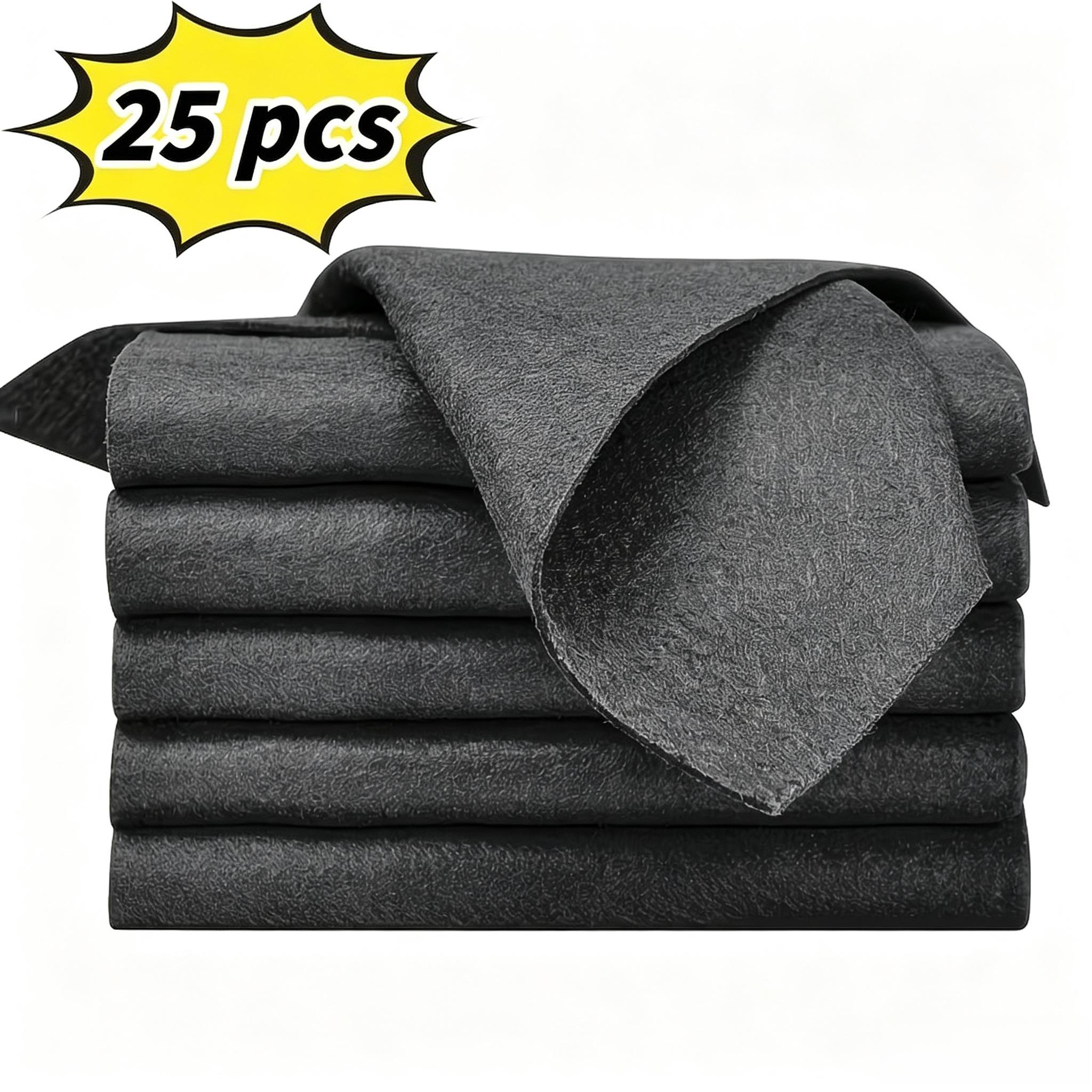 TEMU 25pcs Fiber Glass Cleaning Cloth, Thick And Wear-resistant, Washed And Reused Repeatedly, Wiping Is Not Easy To Leave , Absorbing Water And