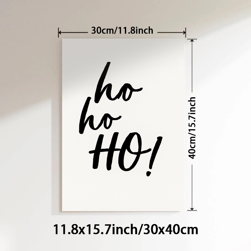 TEMU 1 Stück Vertikale Weihnachtsfreude Wanddekoration - Modernes Vertikales Leinwandbild für Wohnzimmer, Schlafzimmer, Büro - Feiertagsdeko,