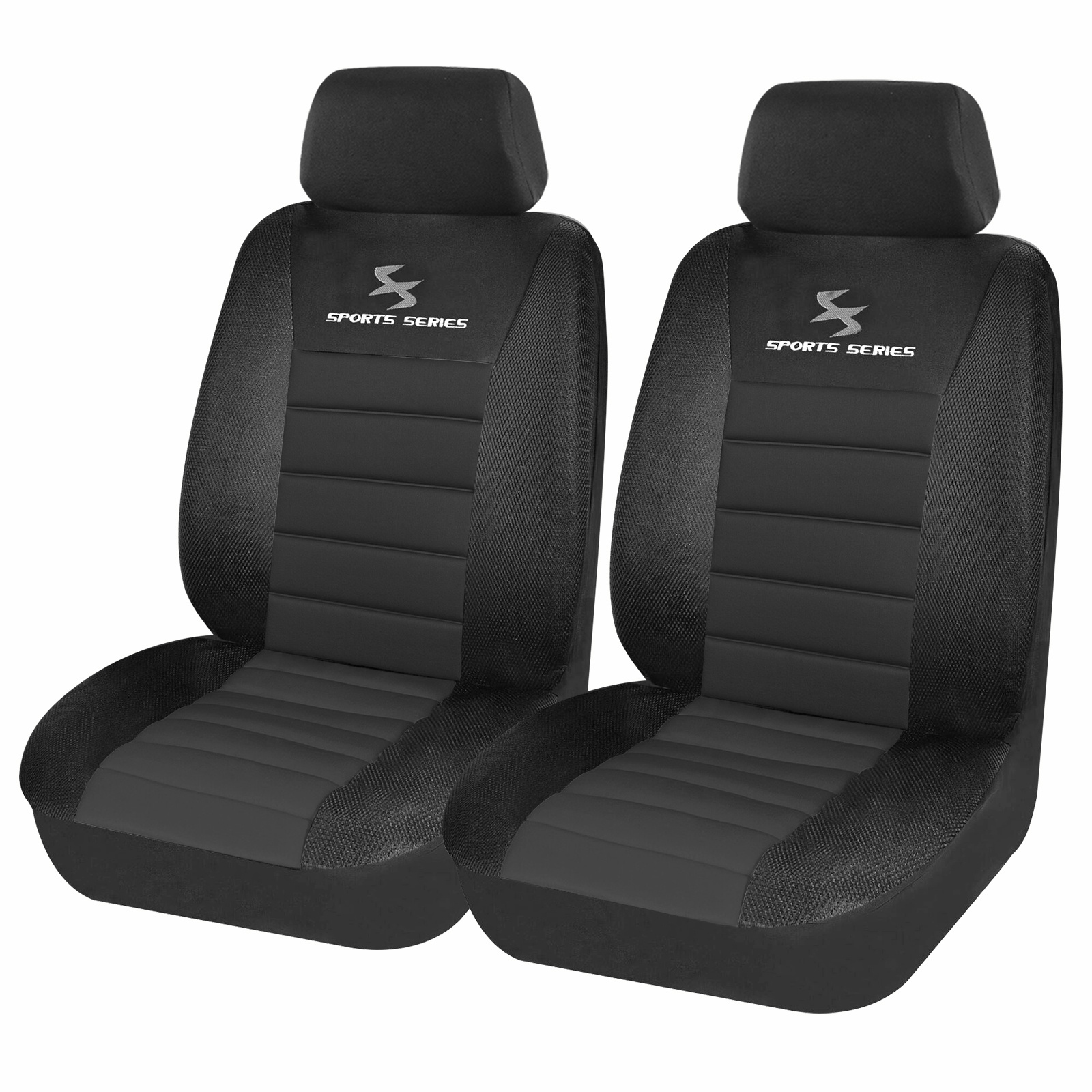 TEMU Universal Car Seat Covers For The Front Seats, Featuring Thickened Horizontal Foam Strips, Supportive Foam, And Memory Foam For A Soft,